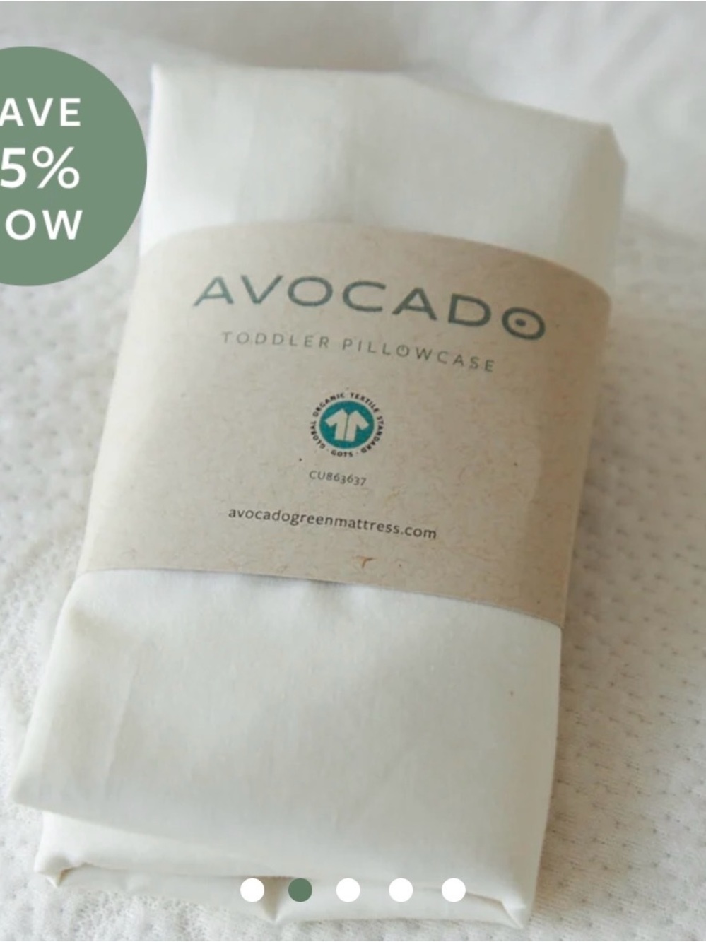 Avocado white Toddler Pillowcase